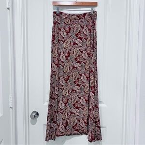 Vintage Breeches Women’s Paisley Print Maxi Wrap Skirt Sz. 10 (Fits like Small)